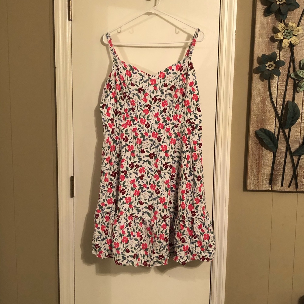 Spaghetti strap flowered sundress